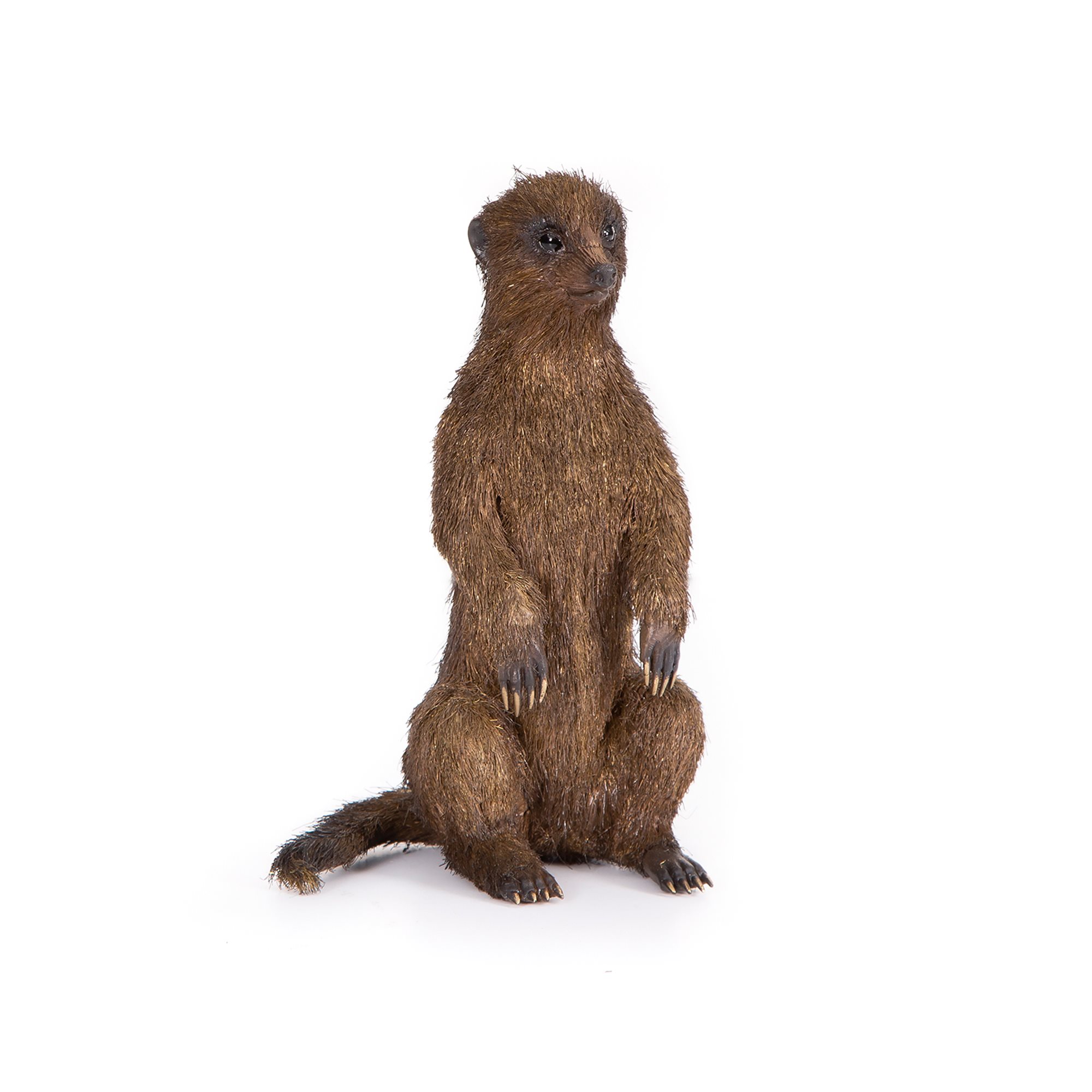 Furry Sitting Meerkat Sculpture