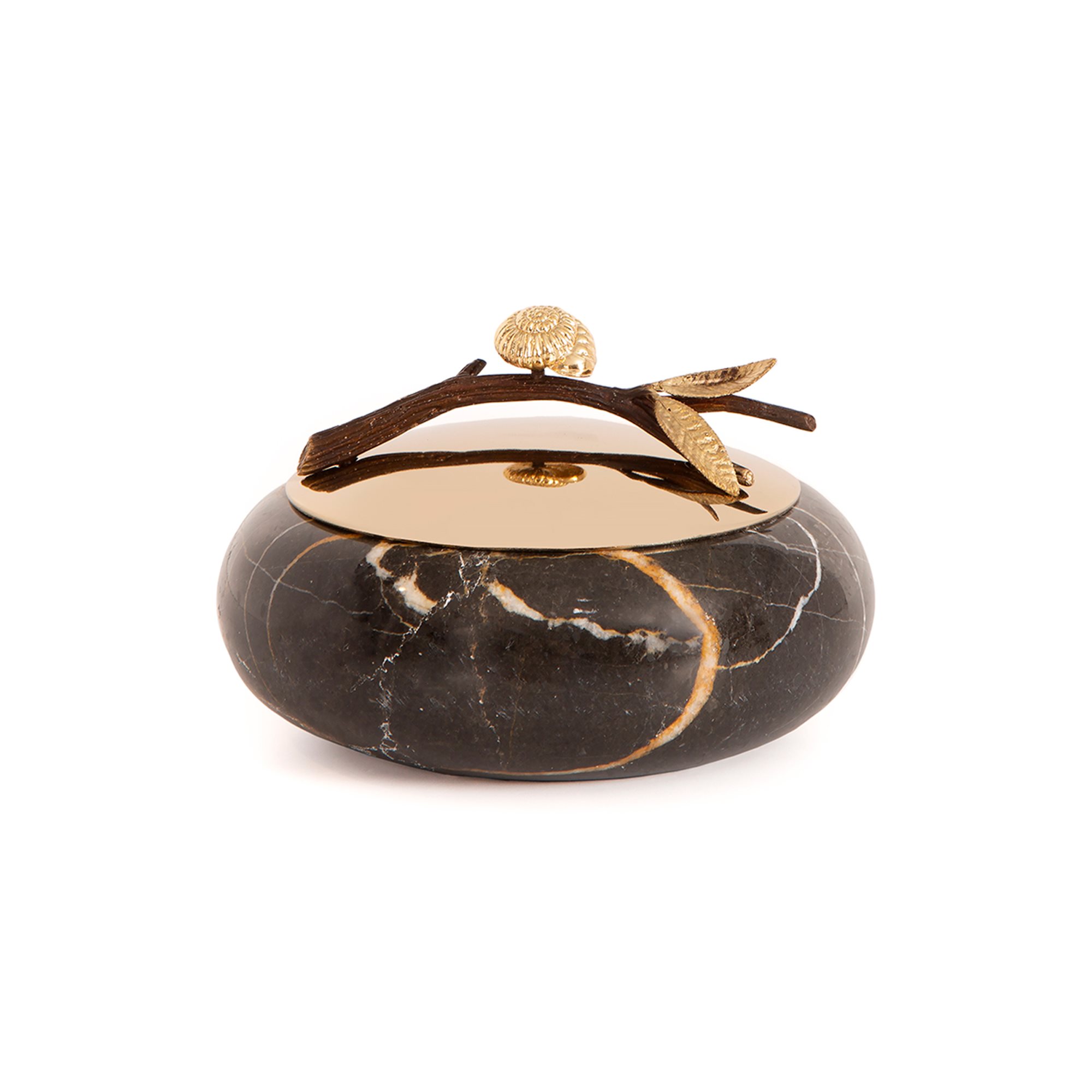 Snail Stone Bowl with Lid (Size C1)