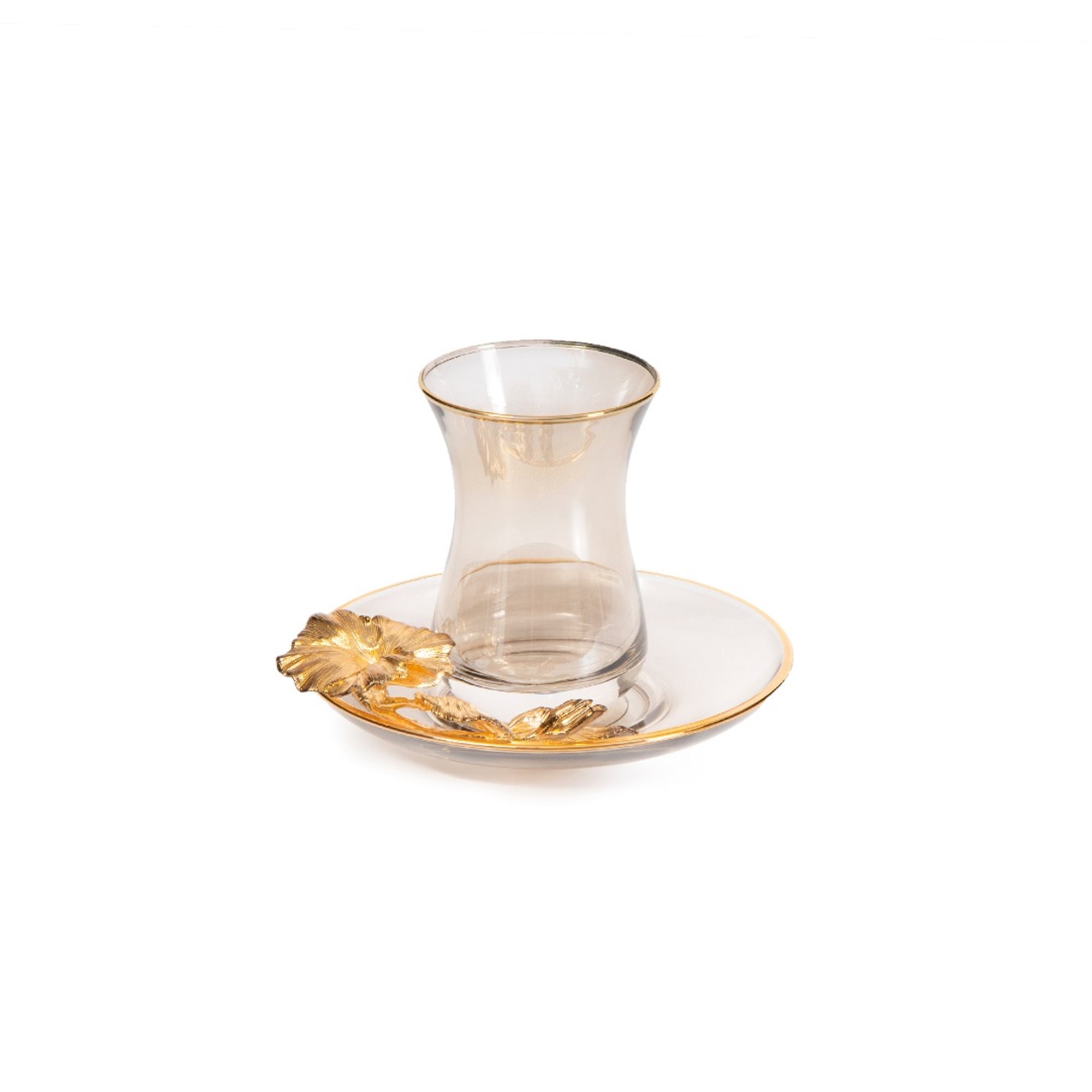 Violet Tea Glass & Saucer