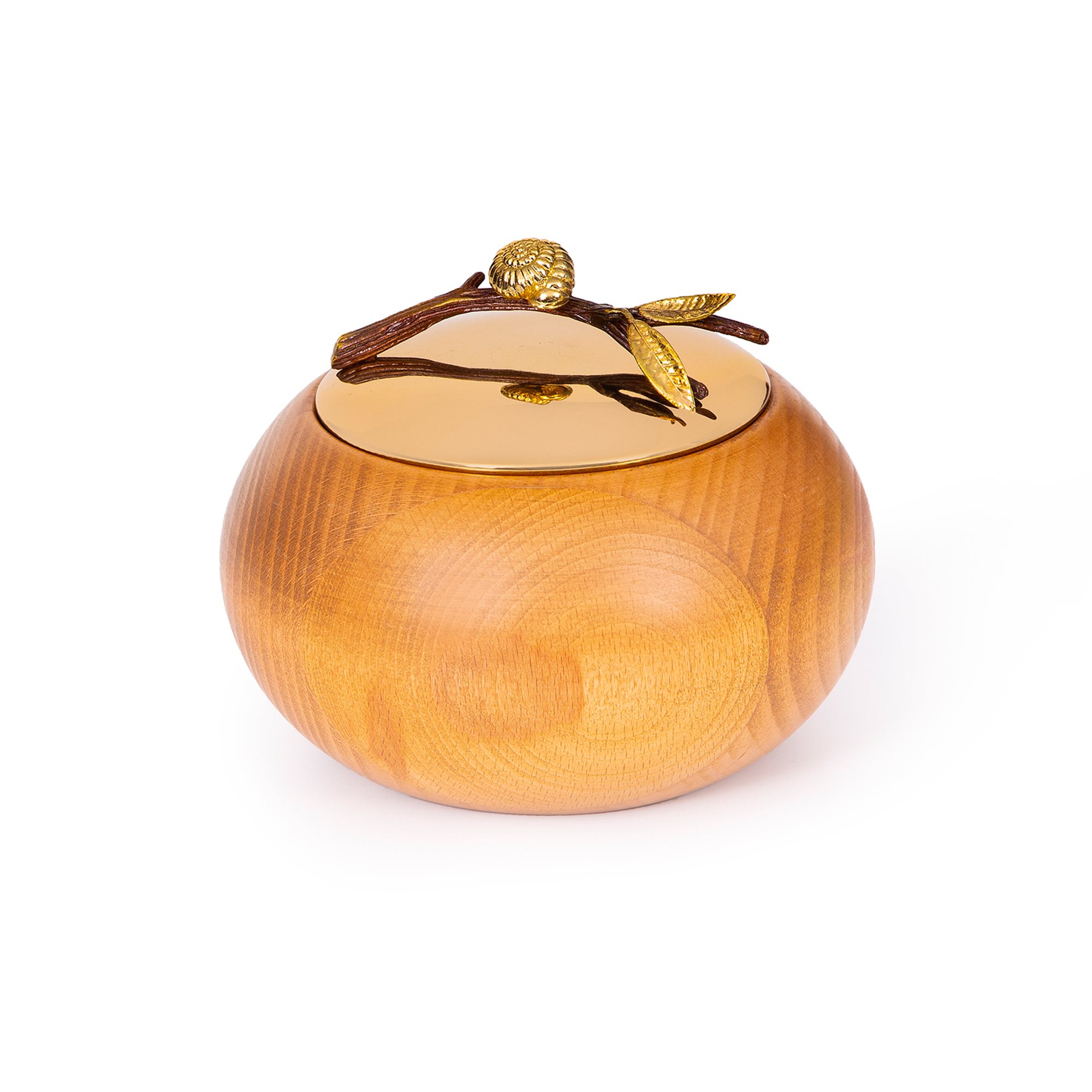Snail Wood Bowl with Lid (Size C2)