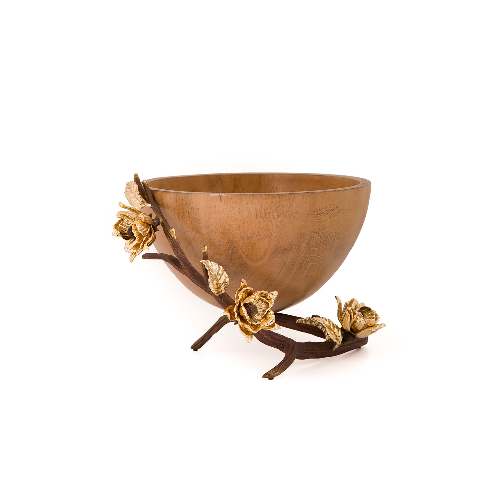 Anika Wood Serving Bowl - Single Branch (Size B3)