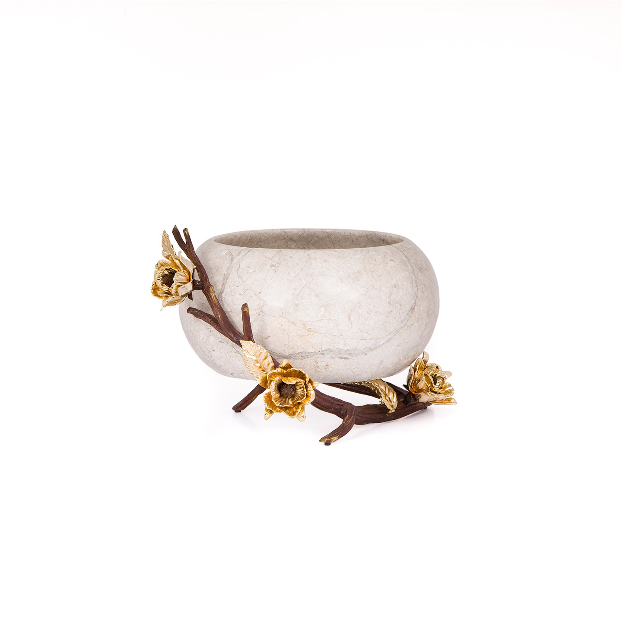 Anika Stone Serving Bowl - Single Branch (Size C3)