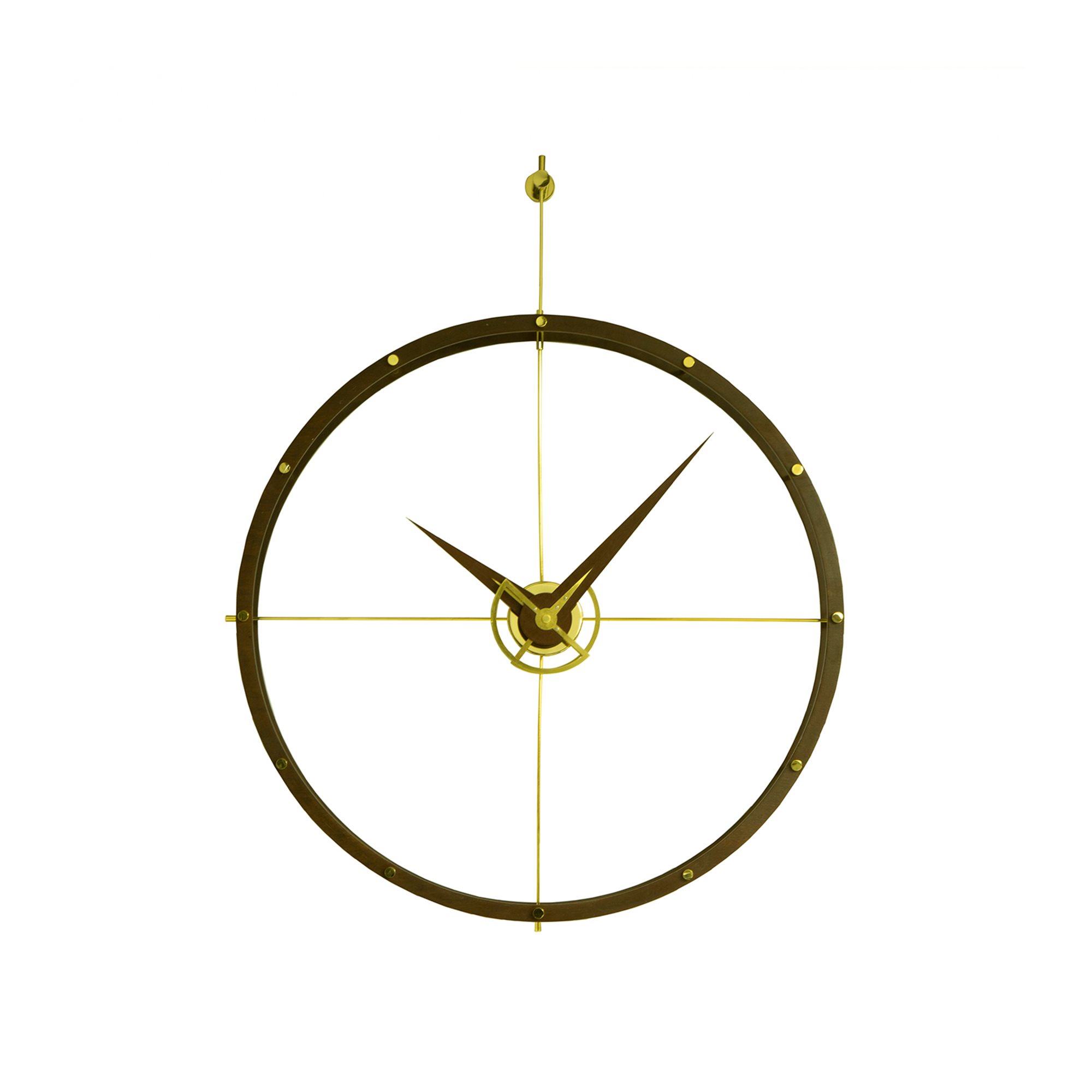 Double Ring Wall Clock (69 cm) - Wood