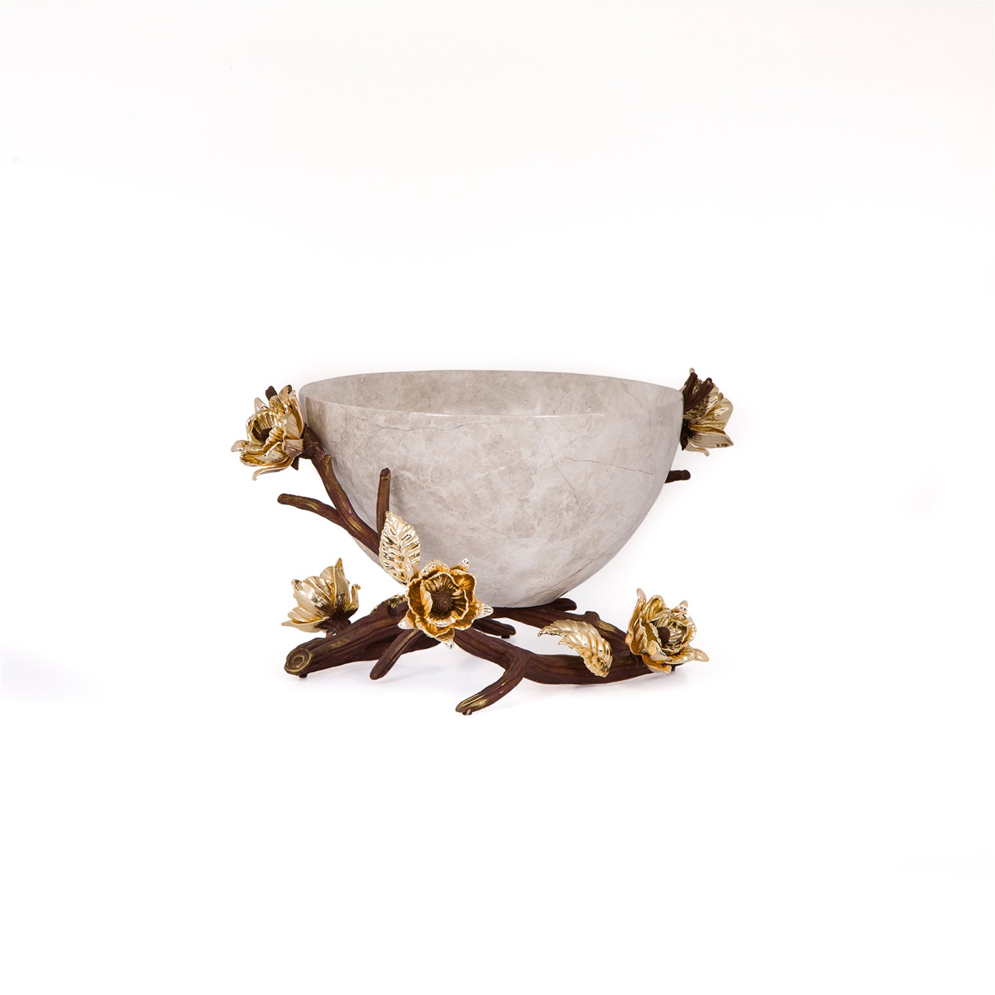 Anika Stone Serving Bowl - Double Branches (Size B3)