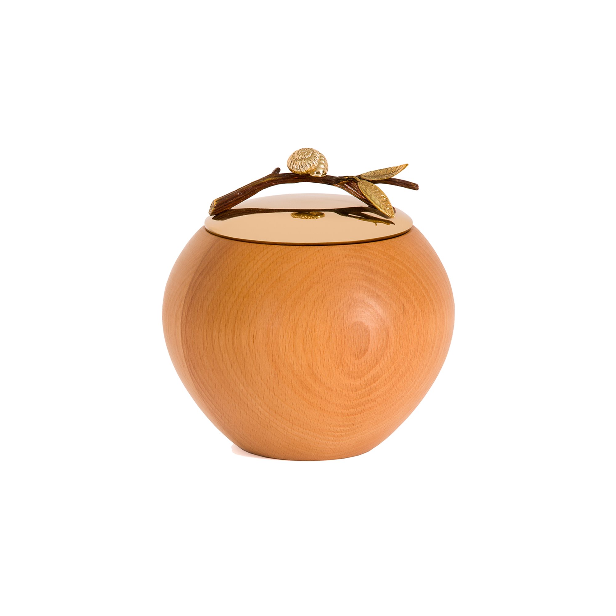 Snail Wood Bowl with Lid (Size B2)