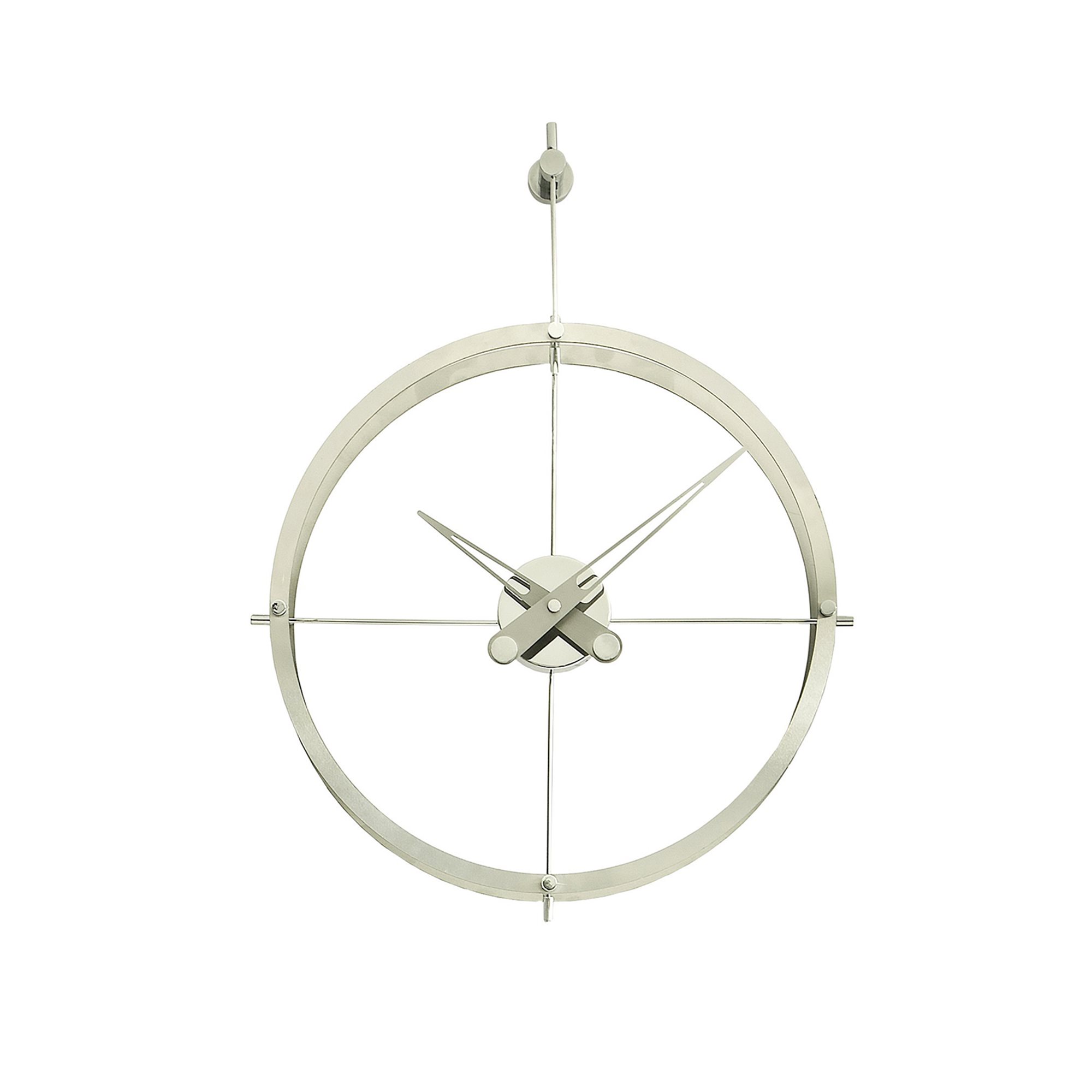 Double Ring Wall Clock (43 cm) - Stainless Steel