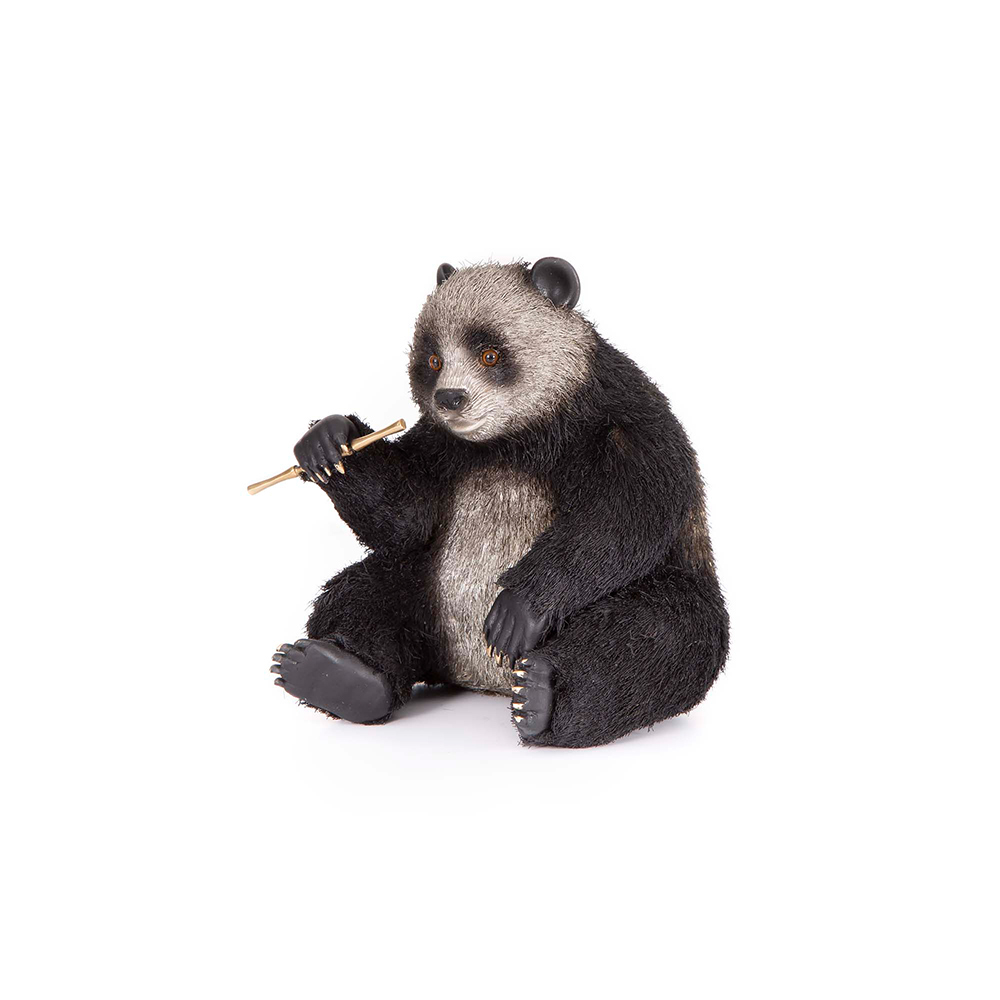Furry Panda Bear Sculpture