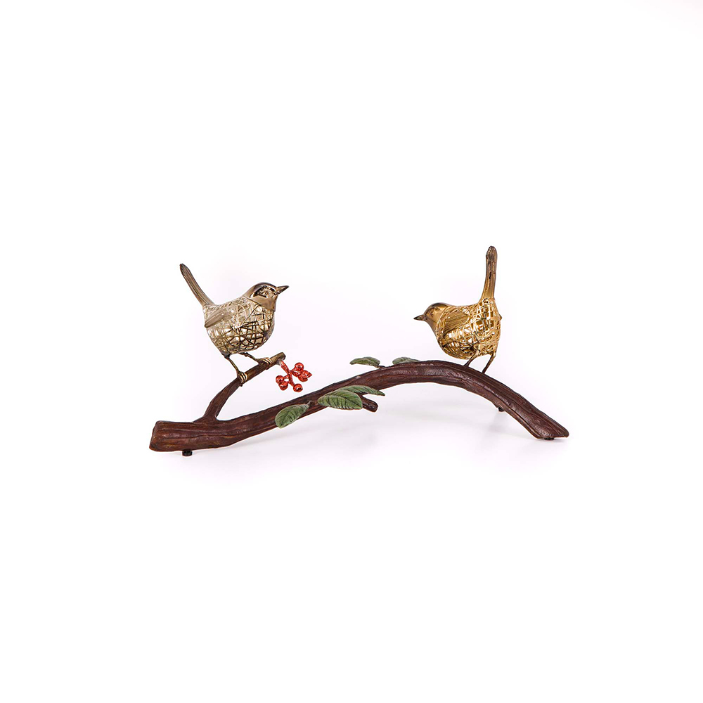 Two Wire Robin Birds Sculpture